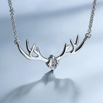 China 925 Christmas Jewelry Cute Silver Pendant Necklace Jewelry Pendant Necklace for sale