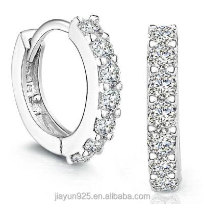 China Cute Fashion 925 Sterling Silver Earring Diamond Hoop Silver Earring For Women 2015 for sale