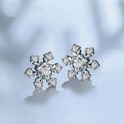 China Snow Silver Design Fashion Jewelry Diamond Jewelry Fashion Style 925 Earring Silver Stud Earrings for sale