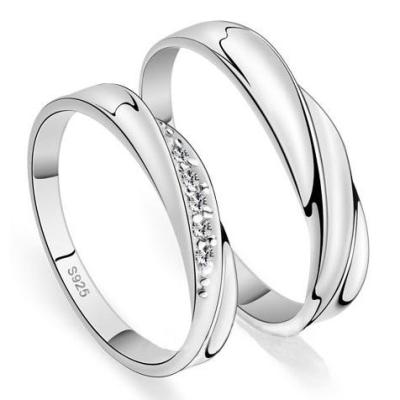 China None of the Fade Popular Lovers Rings Lovers Rings Couples Sweet Love Rings for sale