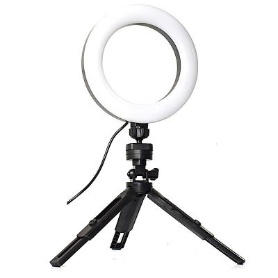 China For commercial & Home Use LED Ring Light 6 Inch With 2 Tripod Stand For Makeup Video And Camera LED Light Mini LED Desk Lamp for sale