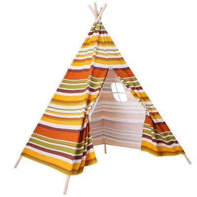 China Easy Install Hengfeng Teepee Tent Cotton Canvas Tent Indoor Indoor Outdoor Children Kids Play Indian Toy Teepee Tent for sale