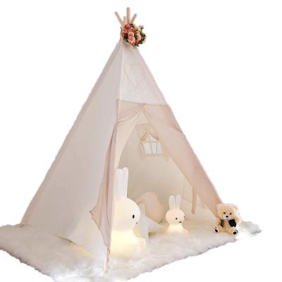 China Easy install Hengfeng teepee tent new product new product kids child babies canvas cotton canvas cabin tents outdoor camping tent for sale