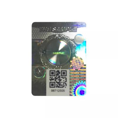 China Anti-Counterfeit Dynamic Laser 3D Stickers Custom Trademark Security Code Label Anti-Counterfeit Security Code Label Warranty Seals Security Hologram Stickers for sale