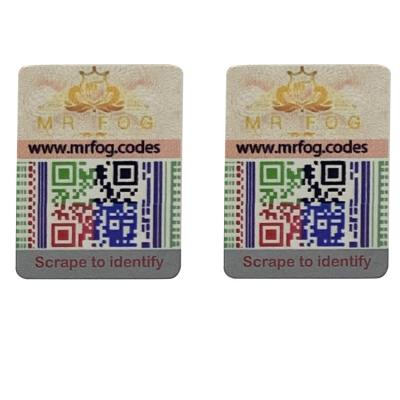 China QR Anti-Counterfeiting Labels For Storage Scratch Liner Variable Data Supports Customized Free Design Of QR Code Anti-Counterfeiting Labels for sale