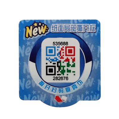 China Universal Packaging Industry Label Custom Sticker Disposable Plastic Label Sticker With QR Code Anti-Counterfeiting Private Label for sale