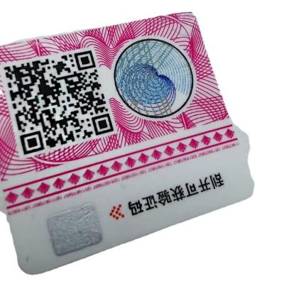 China Customized Waterproof QR Code Laser Security Label Sticker With Scratch Coating Trademark Private Label Stickers Product Packing Label for sale