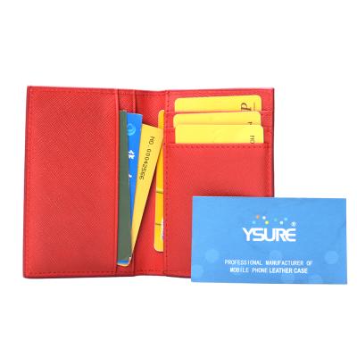 China Ysure New Retro Durable Men's Business PU Leather Business Card Holder, Large Capacity Travel Credit Card Holder for sale