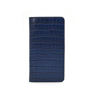 China Unique/100% Eco-friendly Phone Case/Simplicity Crocodile Patterns Card PU Anti-fall Slim/Lightweight Leather Stand Inside Custom Copy Logo Folio Phone box for sale