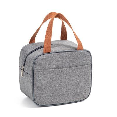 China Wholesale Gray Oxford Fabric Insulated Cooler High Quality Insulated Lunch Bag For Office Women for sale