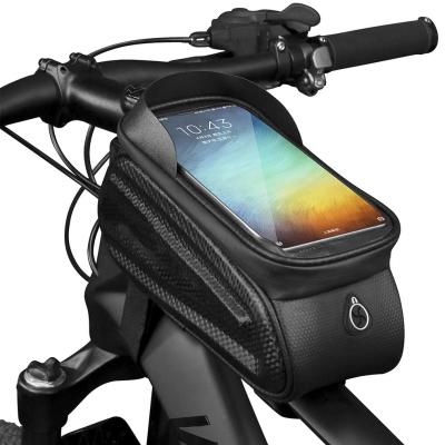 China Custom Logo Printed BMX Bicycle Phone Bag Waterproof Bike Phone Bag Mutli-functional Handlebar Bag Sight Bag for sale