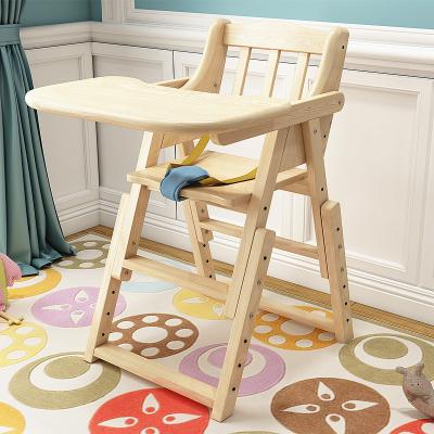 China Quality Competitive Price Solid Wood Guaranteed Foldable Adjustable Multifunctional Wooden Baby Dining Umpire Chair for sale