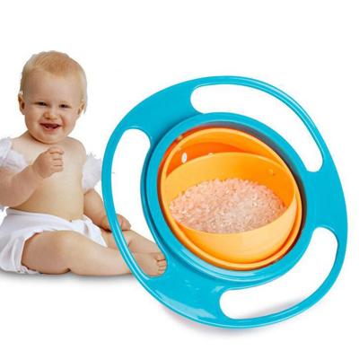 China 2021 New Arrivals Modern Kids Rotary Balance Bowl Non Flip Cute Kids Feeding 360 Rotate Gyro Bowl For Baby for sale