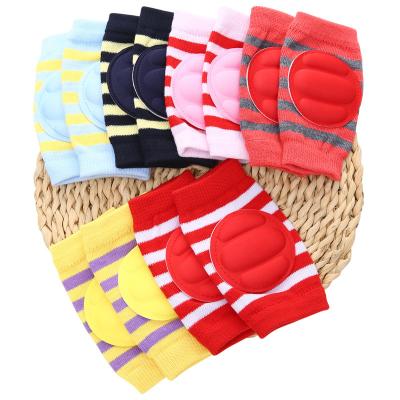 China Sustainable Stripes Design Anti Slip Knee Warmer Tube Protective Custom Baby Socks for sale