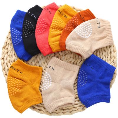 China Viable Wholesale Plain Colors Breathable Soft Knee Tube Prewalker Baby Protective Crawling Socks for sale