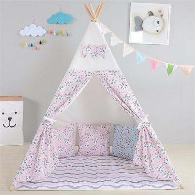 China Indoor Sports Toy Customized 100% Cotton Canvas Game House Kid Teepee Tent For Kids for sale