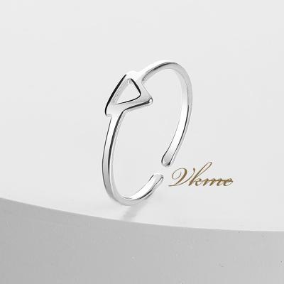 China FASHIONABLE Classic VKME Jewelry Minimalistic Originality Triangle Rings Silver Plated Geometric Women Jewelry for sale