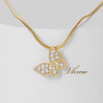 China 2022 FASHIONABLE VKME Best Selling Amazon Most Popular Charm Woman Luxury Lady Butterfly Pendant Necklace Statement Necklace for sale