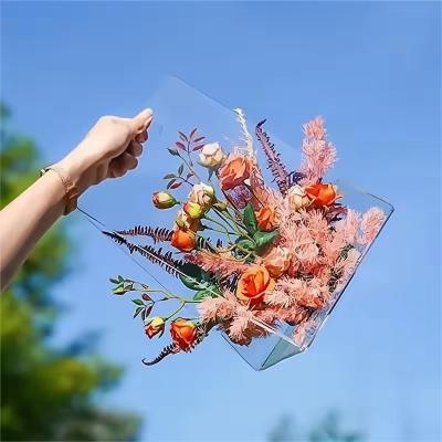 China Customizable PVC Box Transparent PET Flower Favour Boxes Gift Handbag for sale