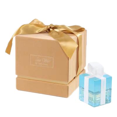 China Customized Handmade Perfume Bottle Packaging with Separate Lid and Gift Box Ribbon Bow for sale