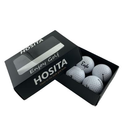 China Custom Recycled Gift Craft Golf Ball Packaging Box With Window for sale