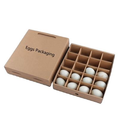 China Eco Friendly 20 Quail Egg Shipping Boxes Container Empty Brown Carton Packaging Trays for sale