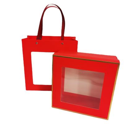 Cina Piccole Aziende Presenta Custom Luxury Chiara PVC PET Trasparente Folding Gift Box con Borsa a Manico in vendita