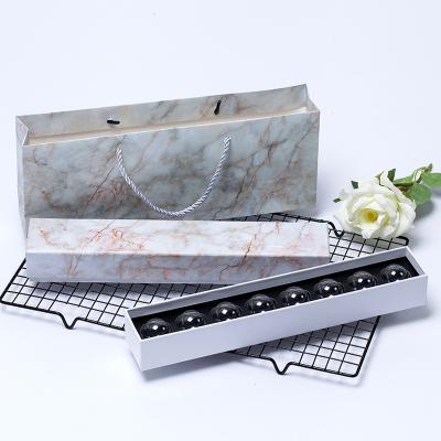 China Pattern Gifts Marble Paper Box Chocolate Packaging Box with Recycled Clamshell Insert for sale