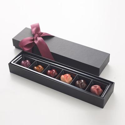 China Ribbon Decoration Sweet Wedding Chocolate Packaging Bonbon Gift Box with Custom Logo for sale