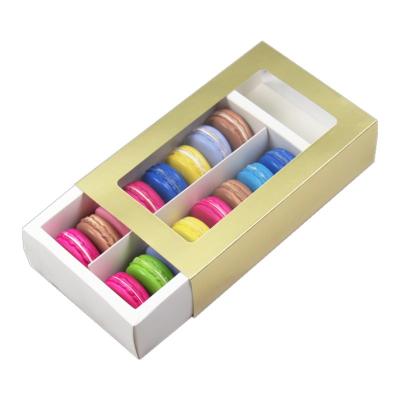 China Handmade Drawer French Macarons Packaging CMYK Custom Chocolate Gift Box Folding for sale