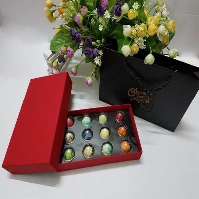 China Bonbon Paperboard Truffle Chocolate Box Packaging With Plastic Insert ODM for sale