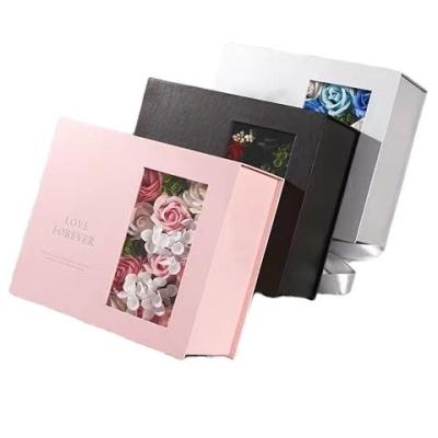 China Acrylic White Magnetic Gift Box with Ribbon for Wedding Invitation Packaging Solution for sale