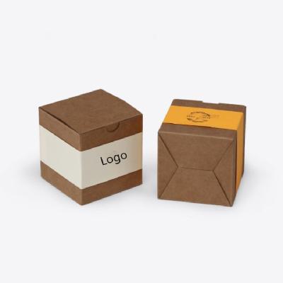 China Square Scented Candle Box Kraft Paper Gift Packaging Eco Friendly for sale