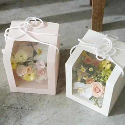 China Custom Logo Printed Cardboard Paper Flower Boxes That Are Made From Recycled Materials for sale