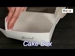 rectangle personalised cake bakery box with paperboard liner