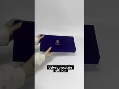 Customizable logo premium velvet chocolate box