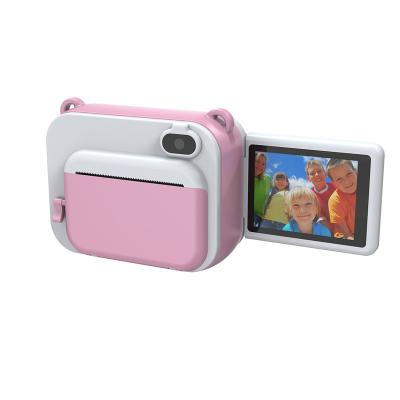 China 1080p Hd Digital Cam Buitlt-in 4 Cute Cartoon Design Mp3 Digital Instant Camera Printer Rechargeable Toys Camera For Children Kids for sale