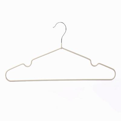 China Eco-friendly Material Wire Hangers Metal Anti Slip Coat Hangers Suit Non-slip PVC Coated Coat Hanger for sale