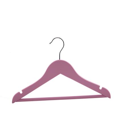 China Wholesale children's maple wood hangers color kids wooden hanger, kids hanger, wholesale baby hanger for clothes for sale