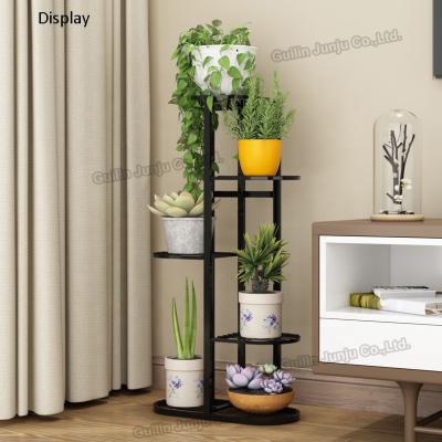 China Eco-friendly Plant Stand Iron 6 Tier Flower Pot Herbs Rack Stand For Indoor Outdoor Decor for sale