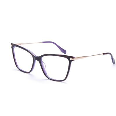 China High Quality Fashionable Eye Frame Acetate Fiber Metal Spectacle Frames For Students for sale