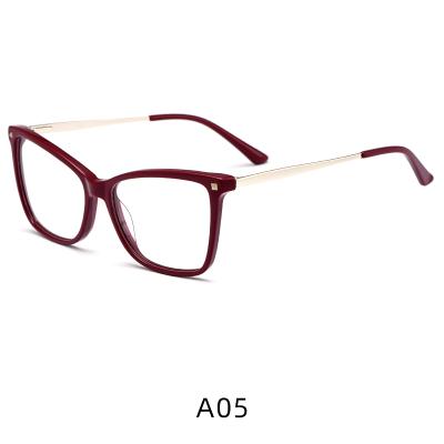 China Custom Fashion Optical Frames Burgundy Spectacle Optical Glasses Eye Glasses Frames For Men Ladies for sale