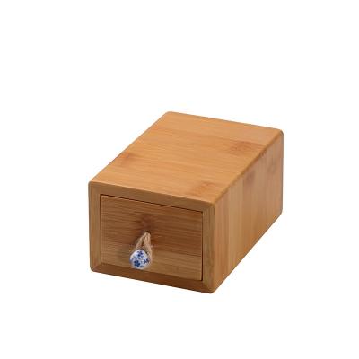 China Handmade Small Wooden Box Jewelry Storage Box Bin With Drawer for sale