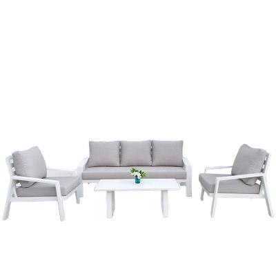 China Contemporary Four-Piece Outdoor Aluminum Garden Sofa for Outdoor Furniture Use for sale