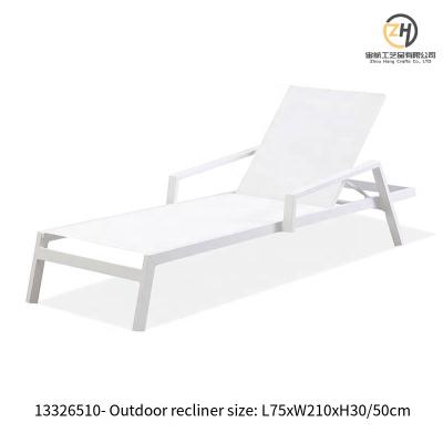 China Modern Outdoor adjustable moisture-proof seaside Teslin beach chair with armrests for sale