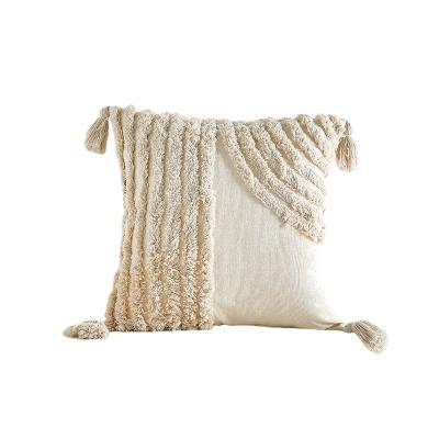 China Modern Boho Tufted Fringe Pillow Case Soft Cushion Cover for Sofa Bedroom Hospital Supermarket or Apartment for sale