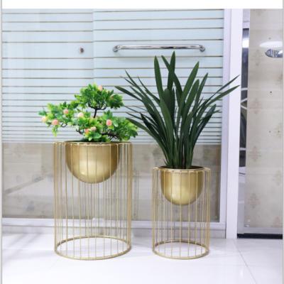 China Modern metal Nordic flowerpot is used be born aureate INS living room hallway decorates decoration to carry flower to carry basin combi for sale