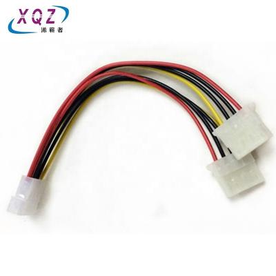 China Large COMPUTER Male 4pin to 2 Female IDE 1 through 2 Molex Male to Dual Female for Fan for PC for sale