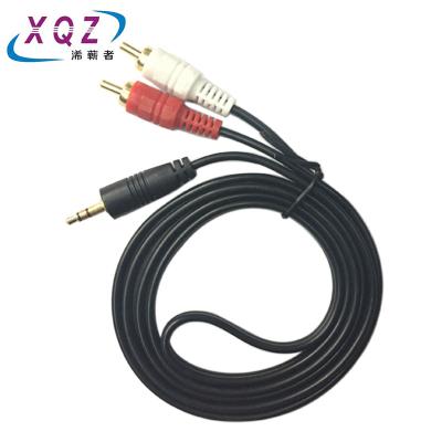 China The 1.5M 3.5mm 2RCA speaker to 1 by 2 aux cable. stereo to RCA cable for speaker cable gold plated for sale