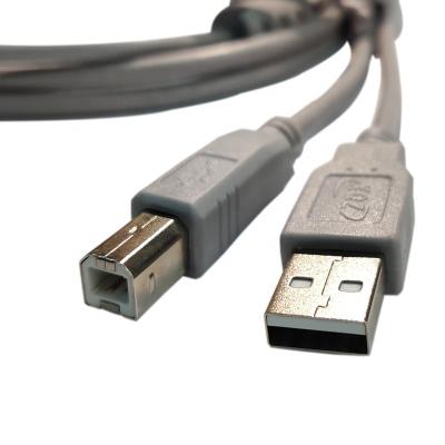 China 3M USB2.0 COMPUTER Printer Cable Standard Copper Braid Alu Aluminum Armor Dual AM/BM Data Cable Gray for sale